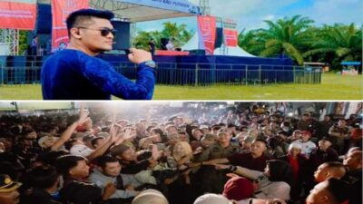 Wakil KETUA OKK DPD PSI  Apresiasi Walikota Bandar Lampung Dalam Penyelenggaraan Nobar AFC U-23 di Tugu Adipura