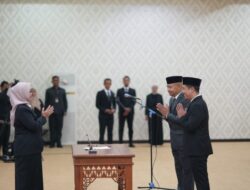 Rektor Unila Lantik Tiga Pejabat Baru